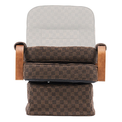 高座椅子 回転高座椅子 肘付き リクライニング 折りたたみ可能 ファブリック