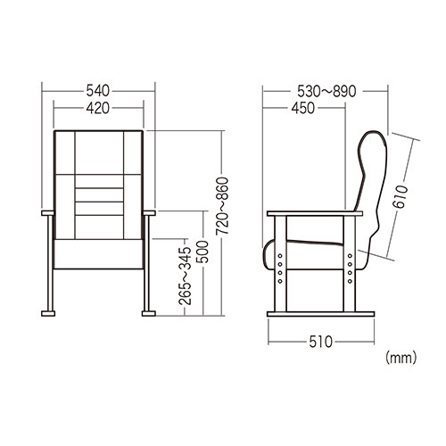 高座椅子 高さ変更 肘付き リクライニング 折りたたみ可能 ランバーサポート