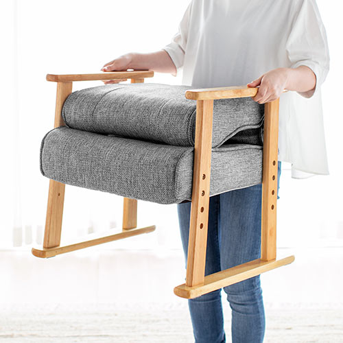 高座椅子 高さ変更 肘付き リクライニング 折りたたみ可能 ランバーサポート