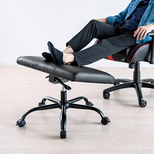 オットマン（幅広・幅72cm・あぐら対応・360°回転・キャスター・上下昇降・角度調節）