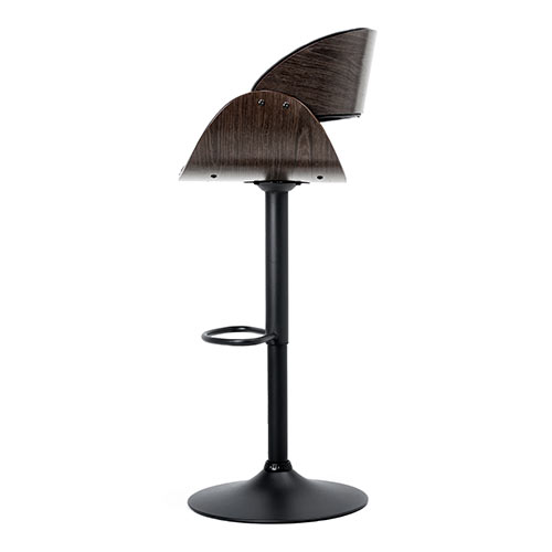 カウンターチェア バーチェア 幅広座面 天然木 ウォールナット PUレザー