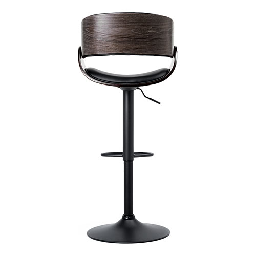 カウンターチェア バーチェア 幅広座面 天然木 ウォールナット PUレザー