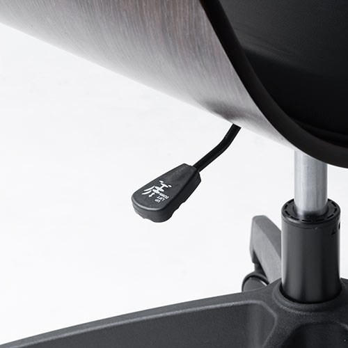 ウッドバーチェア オフィスチェア ワークチェア 幅広座面 天然木 ウォールナット PUレザー キャスター