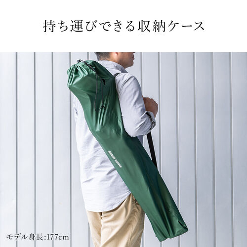 折りたたみチェア（キャンピングオフィスチェア・ワーケーション・アウトドア・カップホルダー付き・コンパクト収納・収納袋付き・グリーン）