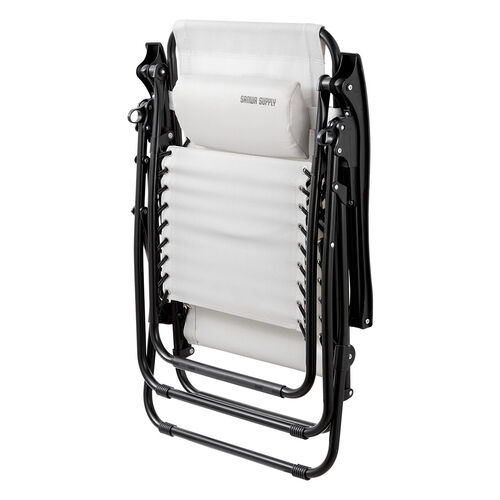 リクライニングチェア（ワーケーションチェア・ととのい椅子・無重力チェア・サウナ・メッシュ・オフィスキャンピングチェア・アームレスト・ヘッドレスト・角度調節・ホワイト）