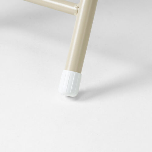 折りたたみチェア（コンパクト・軽量・クッション・パイプ・布・背もたれ・持ち運び・キッチン・スリム・完成品・テレワーク・ベージュ）