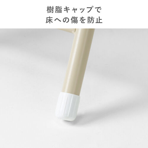 折りたたみチェア（コンパクト・軽量・クッション・パイプ・布・背もたれ・持ち運び・キッチン・ファブリック・スリム・完成品・ブラック）