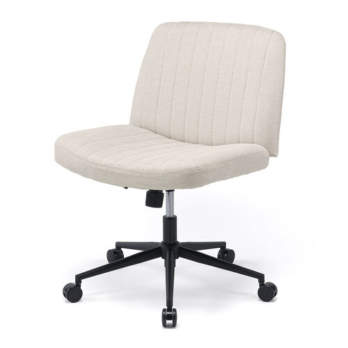 あぐら椅子（胡坐いす・ワイドチェア・ソファチェア・幅64cm・幅広座面・ロッキング・キャスター・ガス圧昇降・超ワイド設計・ベージュ）