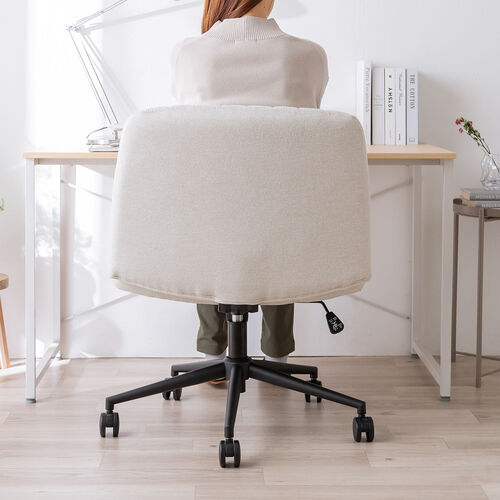 あぐら椅子（胡坐いす・ワイドチェア・ソファチェア・幅64cm・幅広座面・ロッキング・キャスター・ガス圧昇降・超ワイド設計・ベージュ）