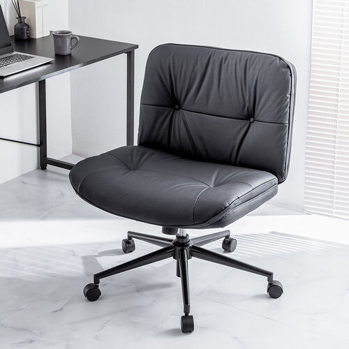 あぐら椅子（胡坐いす・ワイドチェア・ソファチェア・幅64cm・幅広座面・ロッキング・キャスター・ガス圧昇降・超ワイド設計・PUレザー）