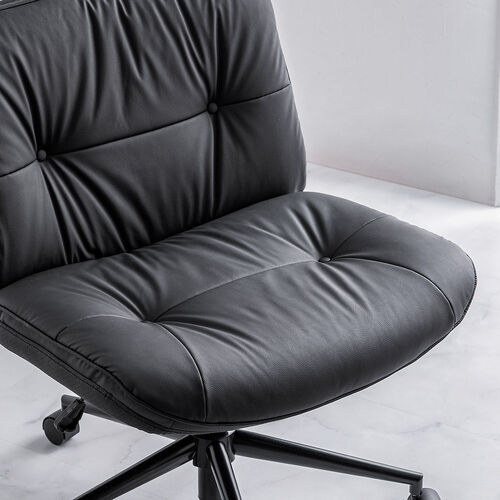 あぐら椅子（胡坐いす・ワイドチェア・ソファチェア・幅64cm・幅広座面・ロッキング・キャスター・ガス圧昇降・超ワイド設計・PUレザー）