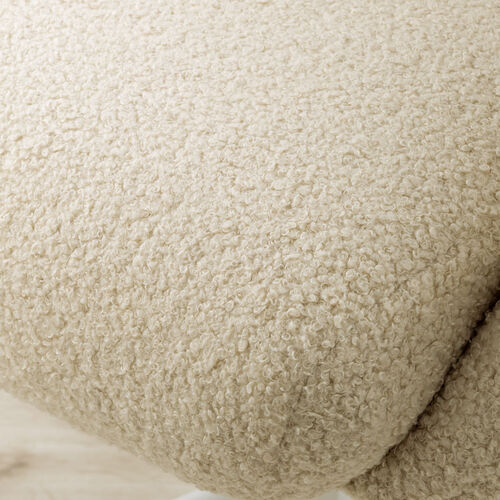 ソファチェア（オフィスチェア・デスクチェア・パソコンチェア・ガス圧上下昇降・高反発クッション・体圧分散・耐荷重100kg・ボア生地・ベージュ）