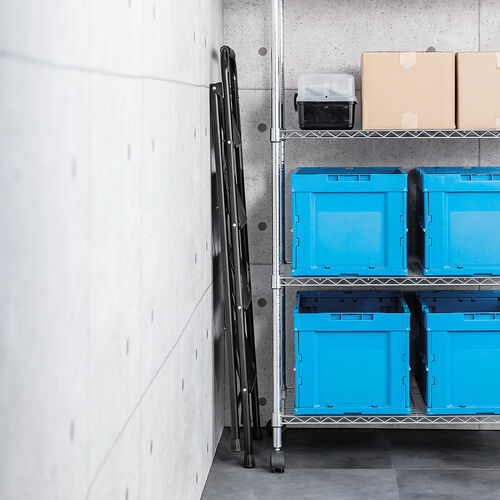 脚立（踏み台・折りたたみ・滑り止め付き・持ち手付き・手すり付き・4段・ブラック）