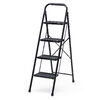 脚立（踏み台・折りたたみ・滑り止め付き・持ち手付き・手すり付き・4段・ブラック）