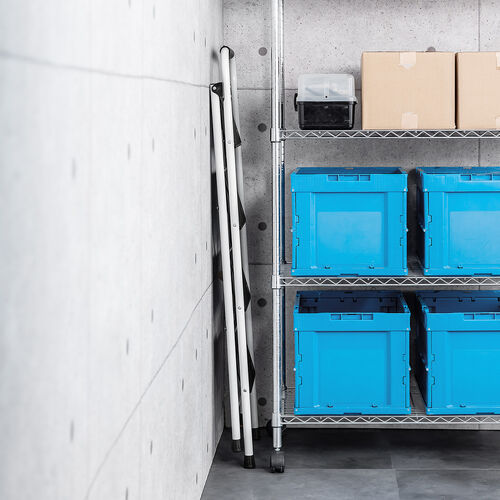 脚立（踏み台・折りたたみ・滑り止め付き・持ち手付き・手すり付き・4段・ホワイト）