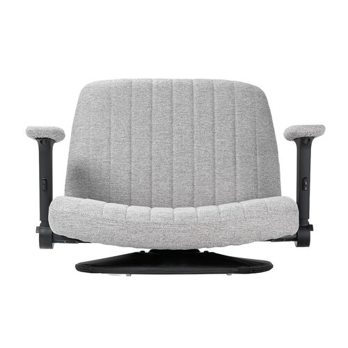 あぐら座椅子（幅広座椅子・3Dアームレスト・肘跳ね上げ・360°回転・グレー）