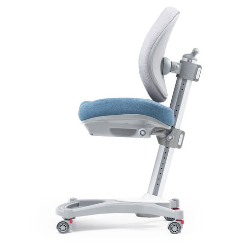 キッズチェア（座面高さ調整・背もたれ高さ調整・座面前後調整・耐荷重120kg・ストッパー付き・極厚モールドウレタン使用・足元収納・ブルー）