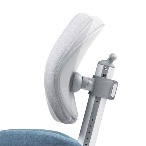 キッズチェア（座面高さ調整・背もたれ高さ調整・座面前後調整・耐荷重120kg・ストッパー付き・極厚モールドウレタン使用・足元収納・ブルー）