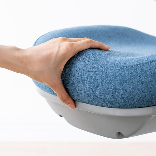 キッズチェア（座面高さ調整・背もたれ高さ調整・座面前後調整・耐荷重120kg・ストッパー付き・極厚モールドウレタン使用・足元収納・ブルー）