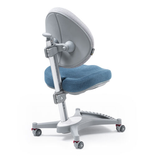 キッズチェア（座面高さ調整・背もたれ高さ調整・座面前後調整・耐荷重120kg・ストッパー付き・極厚モールドウレタン使用・足元収納・ブルー）