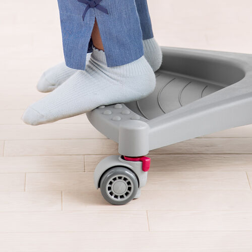 キッズチェア（座面高さ調整・背もたれ高さ調整・座面前後調整・耐荷重120kg・ストッパー付き・極厚モールドウレタン使用・足元収納・ブルー）