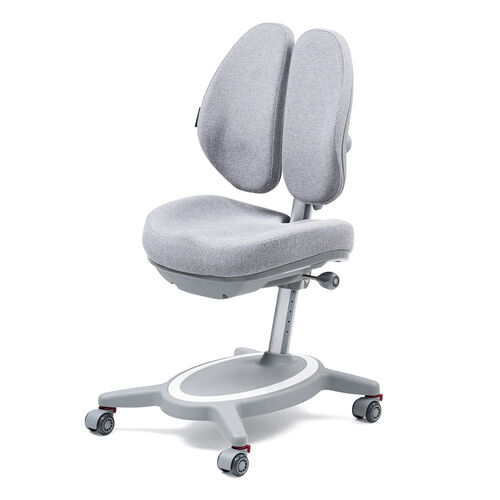 キッズチェア（分割背もたれ・座面高さ調整・背もたれ高さ調整・座面前後調整・耐荷重120k・ストッパー付き・極厚モールドウレタン使用・グレー）