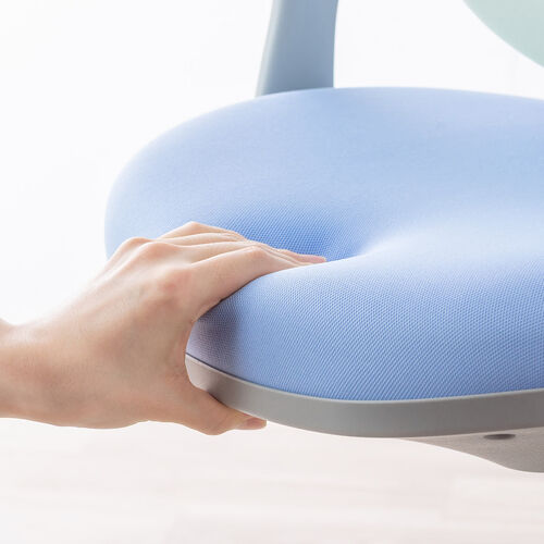 学習チェア（キッズチェア・学習椅子・学習机用チェア・子供用学習チェア・姿勢サポートチェア・成長チェア・ダブルバック・ブルー）