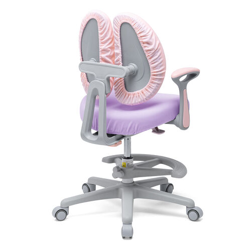 学習チェア（キッズチェア・学習椅子・学習机用チェア・子供用学習チェア・姿勢サポートチェア・成長チェア・ダブルバック・ピンク）