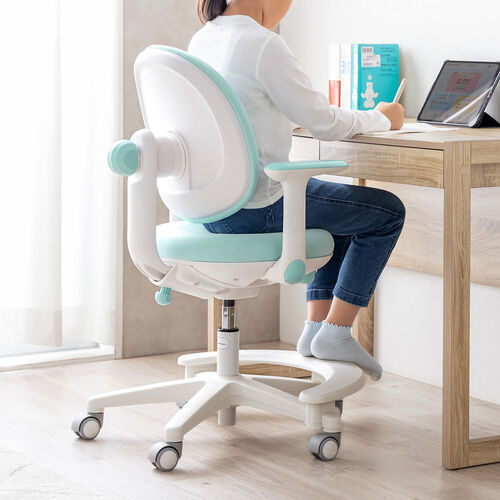 学習チェア（キッズチェア・学習椅子・学習机用チェア・子供用学習チェア・姿勢サポートチェア・成長チェア・ブルー）