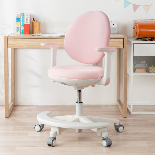 学習チェア（キッズチェア・学習椅子・学習机用チェア・子供用学習チェア・姿勢サポートチェア・成長チェア・ピンク）