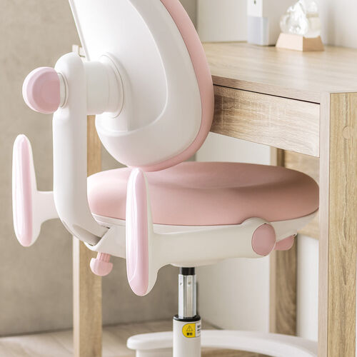学習チェア（キッズチェア・学習椅子・学習机用チェア・子供用学習チェア・姿勢サポートチェア・成長チェア・ピンク）