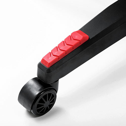 ゲーミングチェア（オットマン付き・リクライニング・ロッキング・ハイバック・バケットシート・高さ調整可能肘掛け・ウレタンキャスター・レッド/ブラック）SNCL014  サンワサプライ