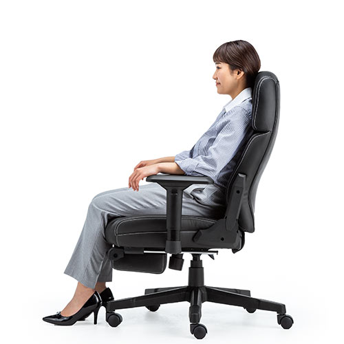 リクライニングチェア（社長椅子・重役イス・収納式オットマン