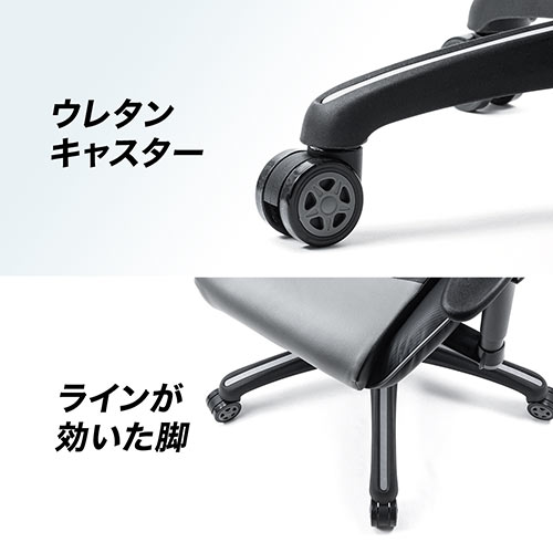 ゲーミングチェア ミドルバック バケットシート ヘッドレスト ランバーサポート ゲーミングチェア（ミドルバック・バケットシート・PVCレザー