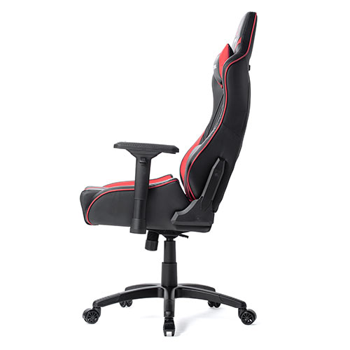 ゲーミングチェア（バケットシート・高耐荷重・ランバーサポート・4D肘・ハイバック・リクライニング・160°・ウレタンキャスター・レッド/ブラック）SNCL022 |