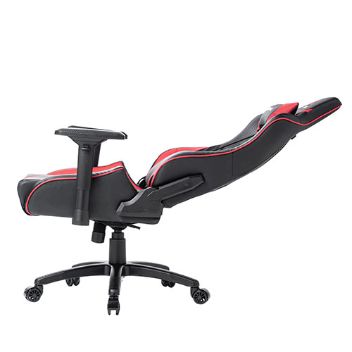 ゲーミングチェア（バケットシート・高耐荷重・ランバーサポート・4D肘・ハイバック・リクライニング・160°・ウレタンキャスター・レッド/ブラック）SNCL022 |