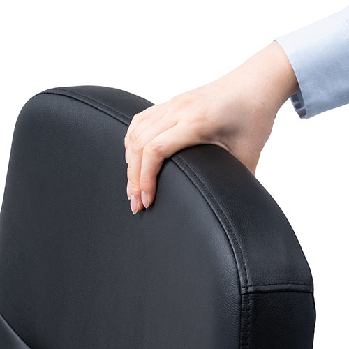 レザーチェア 本革チェア（ロッキング ミドルバック アームレスト キャスター）