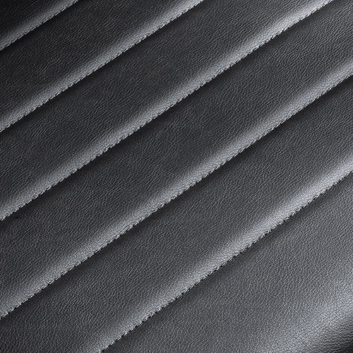 レザーチェア スリムチェア ビンテージ調 レトロデザイン ミドルバック ブラック