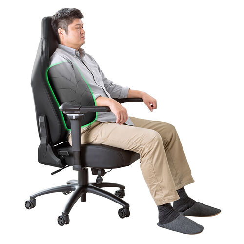 レザーチェア（ゲーミングチェア・リクライニング・傾斜角度170°・特殊