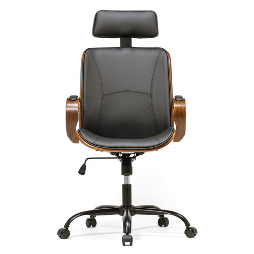 レザーチェア（PUレザー・天然木・ロッキング・ロッキング固定