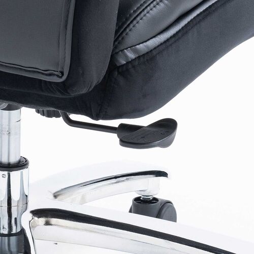 レザーチェア（高耐荷重チェア・ハイバックチェア・耐荷重200kg・PUレザー・シンクロロッキング）