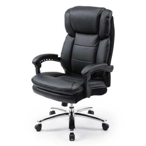 レザーチェア（高耐荷重チェア・ハイバックチェア・耐荷重200kg・PU