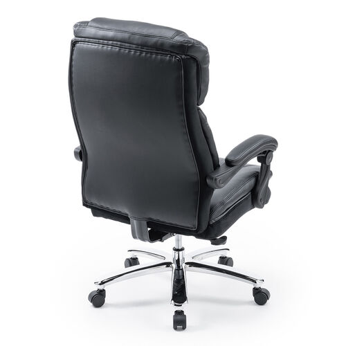 レザーチェア（高耐荷重チェア・ハイバックチェア・耐荷重200kg・PUレザー・シンクロロッキング）