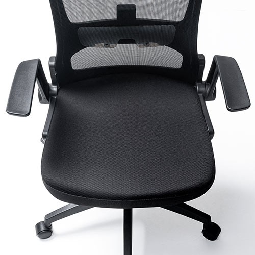 メッシュチェア（オフィスチェア・ロッキング・ランバーサポート・テレワーク・肘跳ね上げ式）