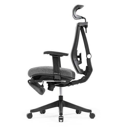 メッシュチェア 2点稼動ロッキング（リクライニング ハイバック オットマン 座面スライド アームレスト ヘッドレスト ランバーサポート）