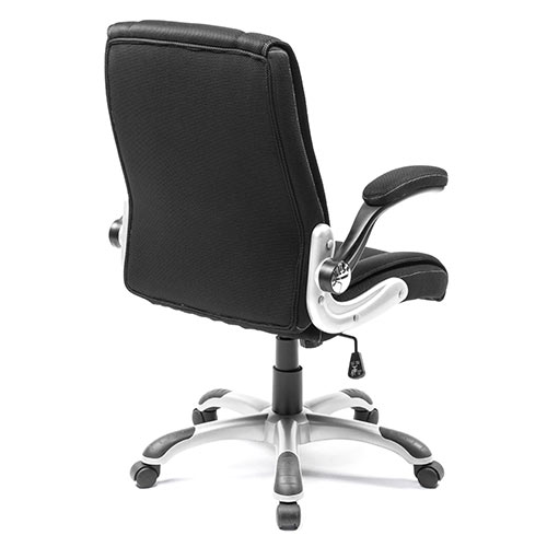 【アウトレット・中古・セール】オフィスチェア（アームレスト可動・跳ね上げ式・ロッキング・メッシュ・ブラック）