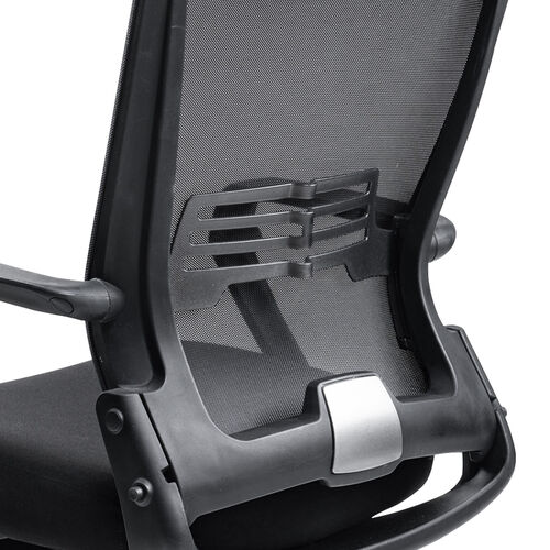 折りたたみメッシュチェア（折りたたみ式背もたれ・デスク下収納可能・シンクロロッキング・4段階角度固定・収納式オットマン・工具不要）