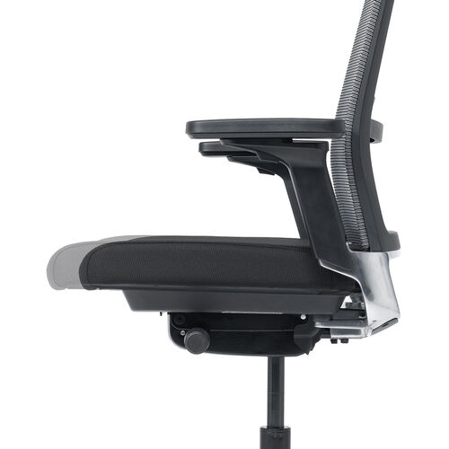 スイングチェア（メッシュチェア・シンクロロッキング・耐荷重120kg・4Dアームレスト・大型ウレタンキャスター）