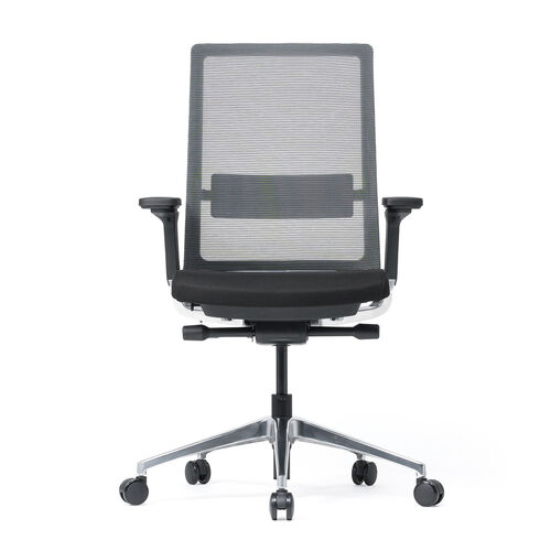 スイングチェア（メッシュチェア・シンクロロッキング・耐荷重120kg・4Dアームレスト・大型ウレタンキャスター）