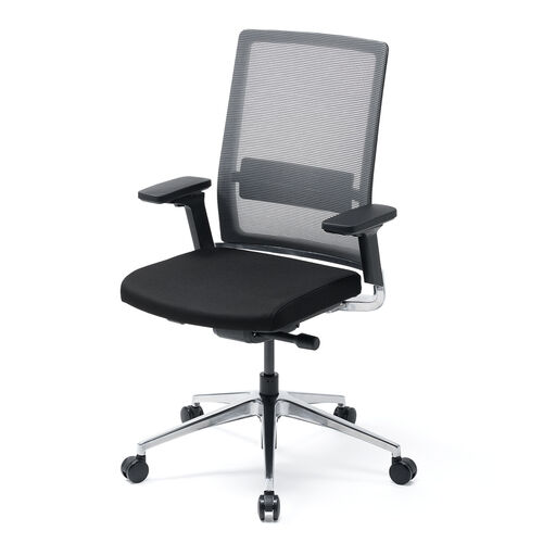 スイングチェア（メッシュチェア・シンクロロッキング・耐荷重120kg・4Dアームレスト・大型ウレタンキャスター）